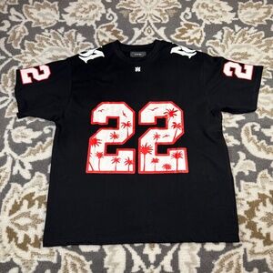 Amiri 22” Palm Tree Jersey Black Tee Mens Size Large